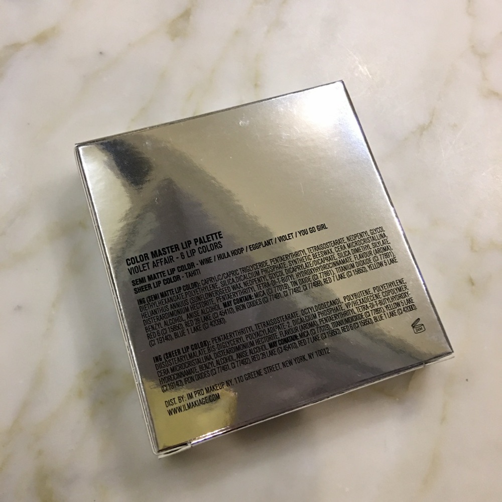 NIB. IL MAKIAGE Color Master Lip Palette - Violet Affair - Picture 5 of 11